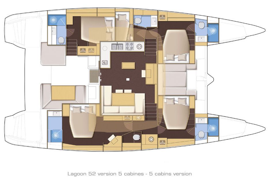 Lagoon 52 - 5 + 2 cab