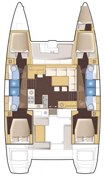 Lagoon 450 - 4+1 cab
