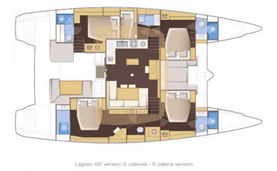 Lagoon 52 - 5 + 2 cab