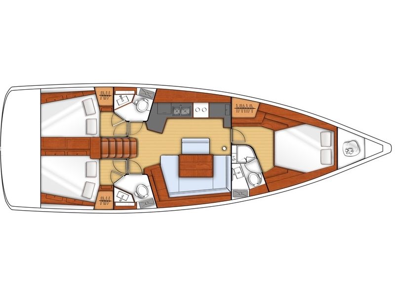 Oceanis 45, 3 WC