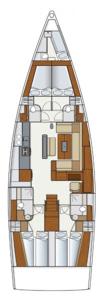 Hanse 575 - 4+1 cab