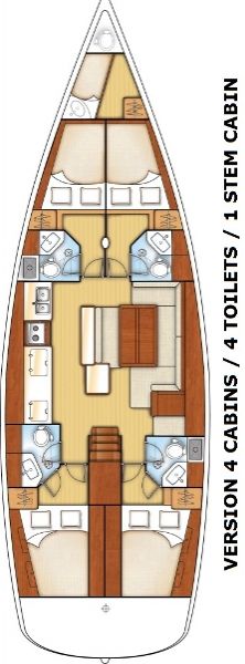 Oceanis 50 Family - 4 cab