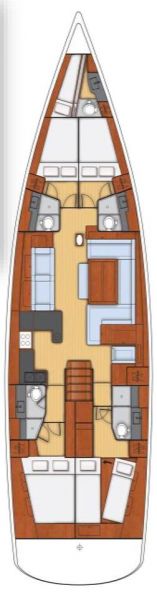 Oceanis 60 - 4 + 1 cab