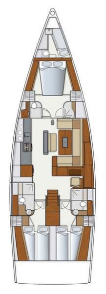 Hanse 575 - 3+1 cab